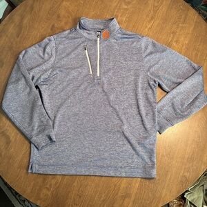 FJ Footjoy Golf Windshirt Men's Sz L Gray 1/4 Zip Pullover PGA Tour